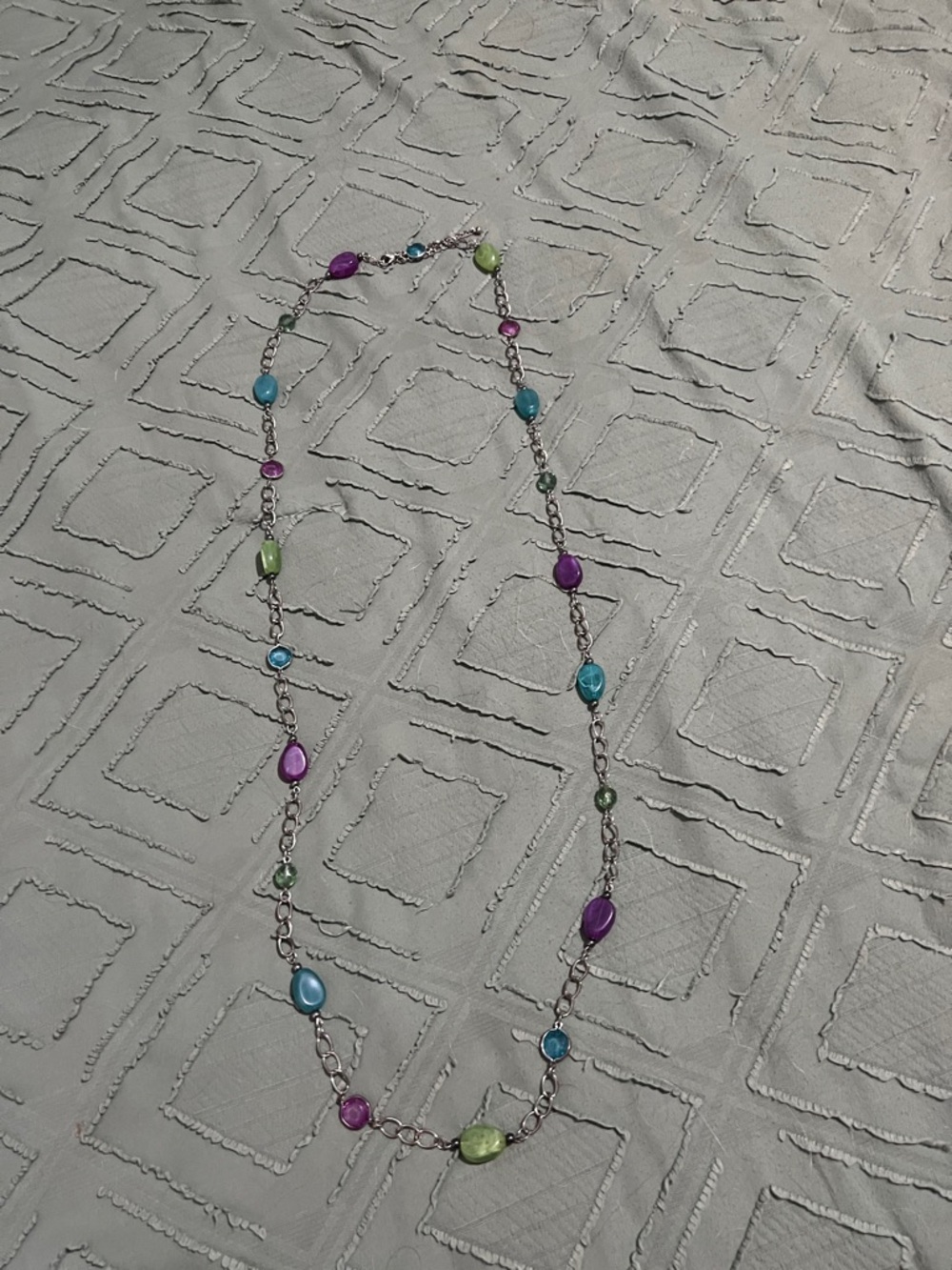 Multicolor Bead Station Necklace - Women Jewelry